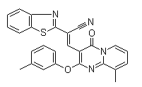 (E)-2-(Benzo[d]thiazol-2-yl)-3-(9-methyl-4-oxo-2-(m-tolyloxy)-4H-pyrido[1,2-a]pyrimidin-3-yl)acrylonitrile